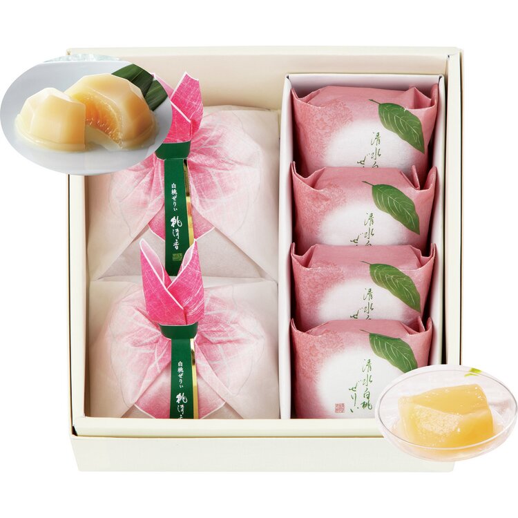 菓匠 清閑院＞白桃ぜりぃ 桃清香詰合せ SMS－30|お中元・夏ギフト