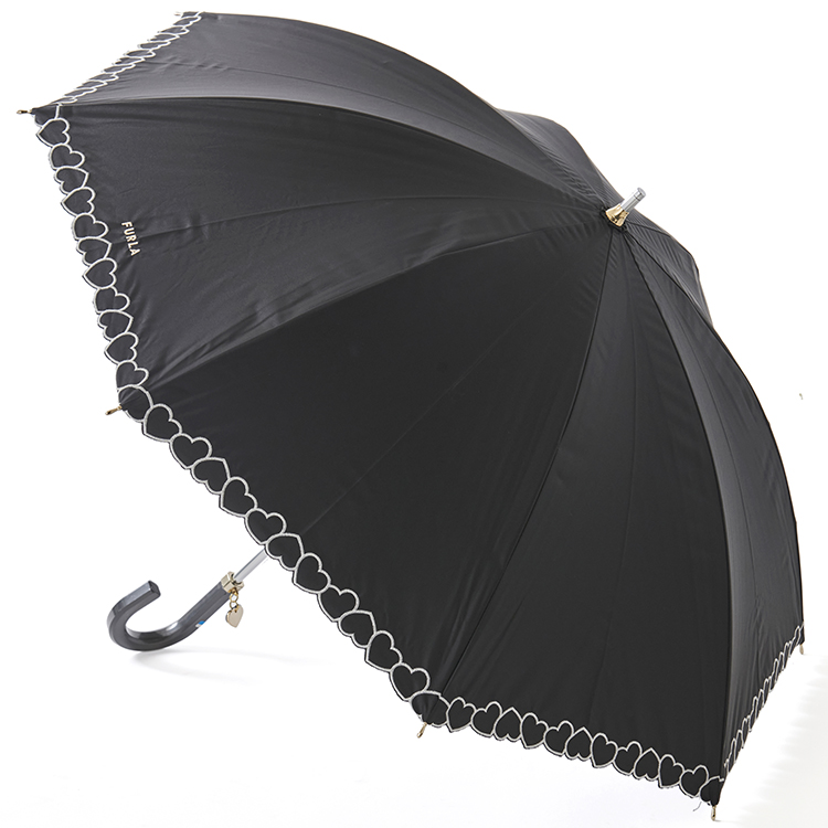 フルラ］晴雨兼用傘（ショート１１５４５－０６－１５ブラック）（有料 
