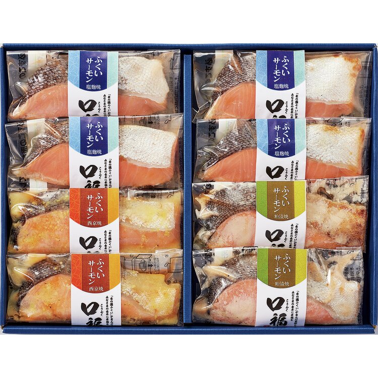 ＜丸市食品＞レンジで簡単　ふくいサーモン味くらべ