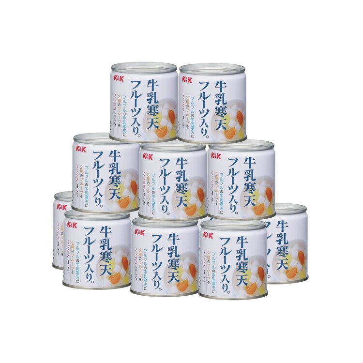 ＜Ｋ＆Ｋ＞牛乳寒天フルーツ入り