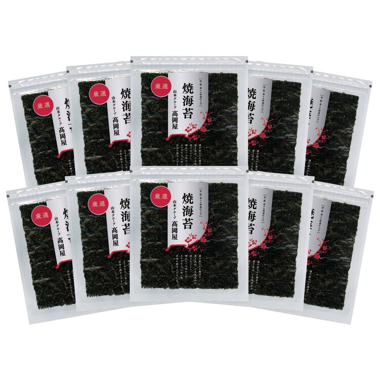 ＜髙岡屋＞Ｎ全判焼海苔（銀）１０袋入