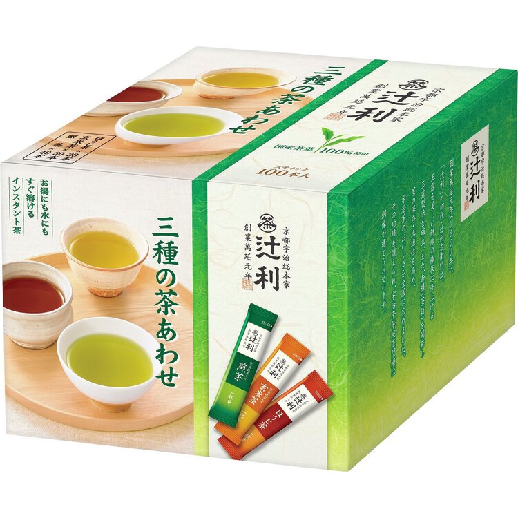 ＜辻利＞三種の茶あわせスティック（１００Ｐ）