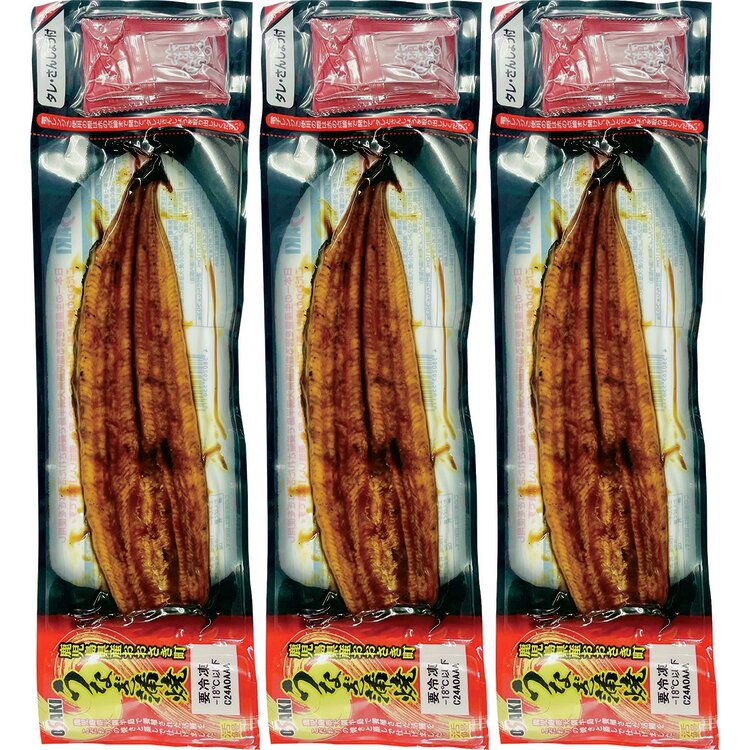 鹿児島県産うなぎ蒲焼　３尾