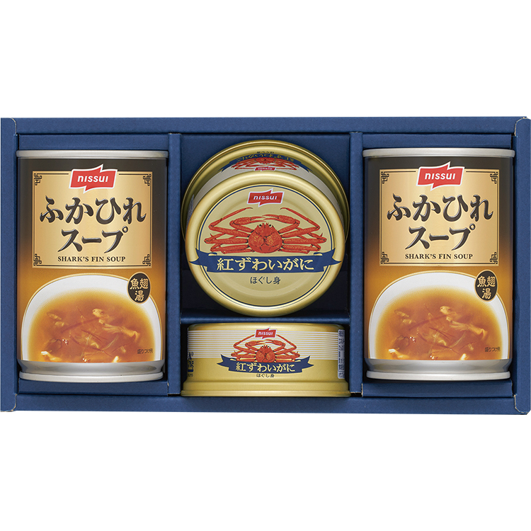 ＜ニッスイ＞紅ずわいがに缶詰・ふかひれスープ缶詰詰合せ３０Ｃ