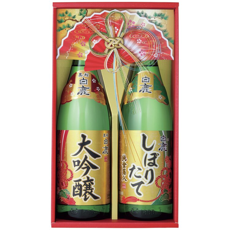 ＜白鹿＞大吟醸・しぼりたて金箔セット