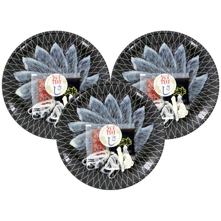＜下関唐戸市場・林商店＞とらふぐ刺身３皿