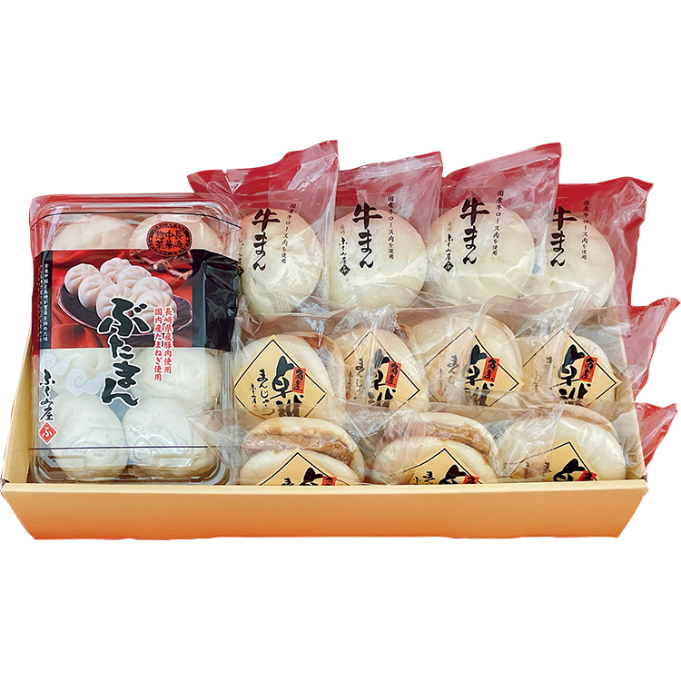 長崎＜ふくみ屋＞角煮卓袱まんじゅう・牛まん・ぶたまん詰合せ