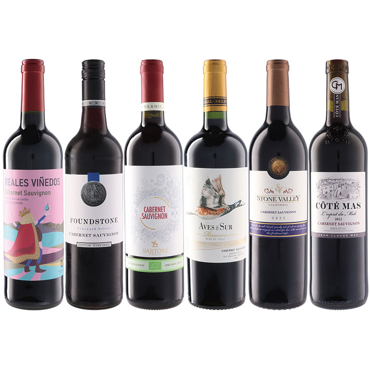 世界のカベルネ・ソーヴィニョン飲み比べ６本セット