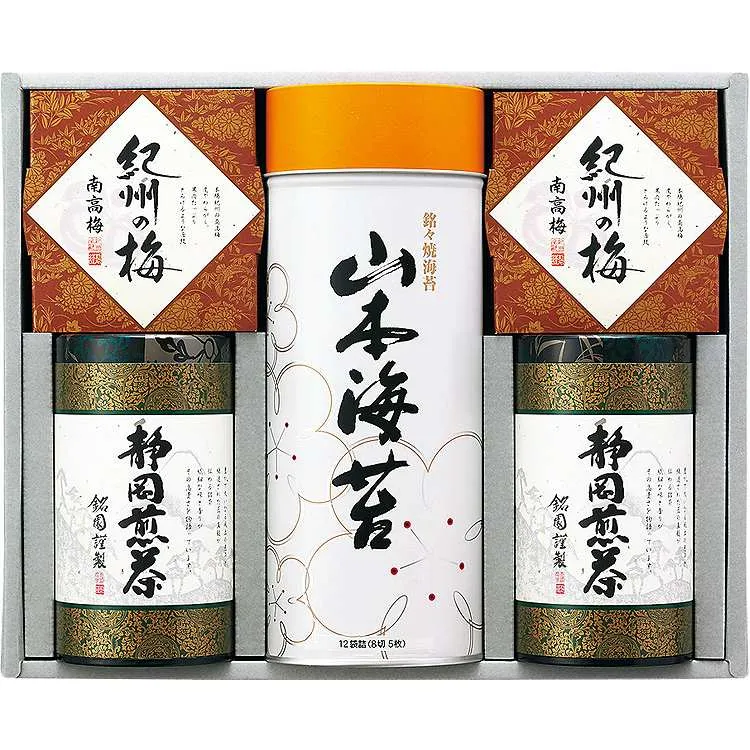 山本海苔店・愛国製茶・梅干詰合せ　ＢＹＢ－５０
