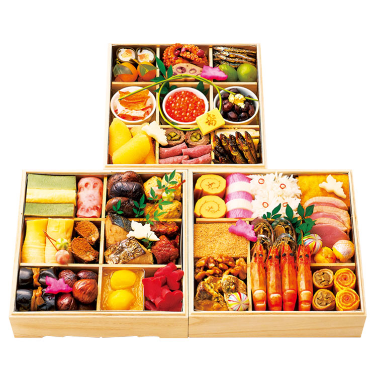 ８０＜京料理　美濃吉＞おせち料理　三段重（４４品目）