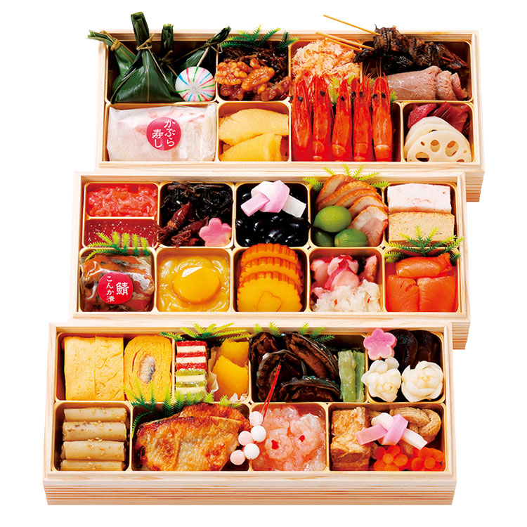 １１２料亭＜金城樓＞監修和風おせち料理　三段重（４８品目）