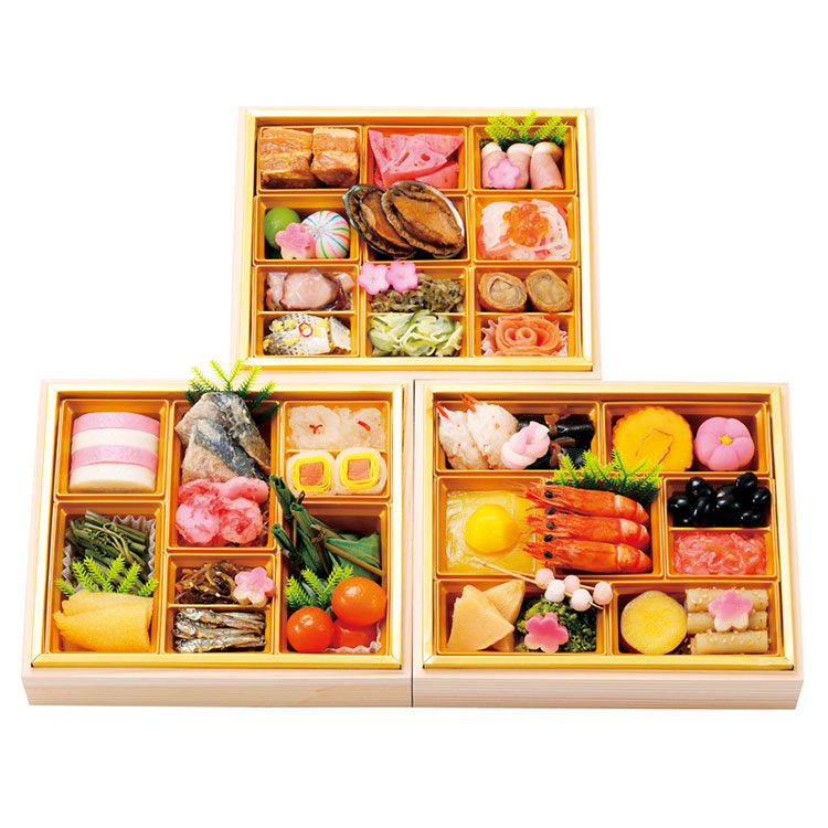 １１３料亭＜金城樓＞監修和風おせち料理　三段重（４４品目）