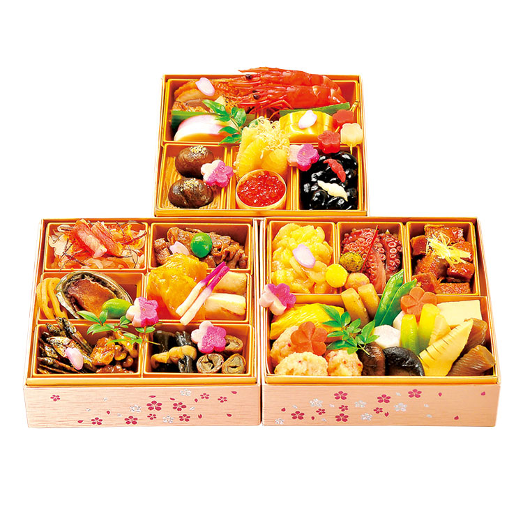 ２１１＜神田明神下　みやび＞江戸風味おせち料理　ミニ三段重