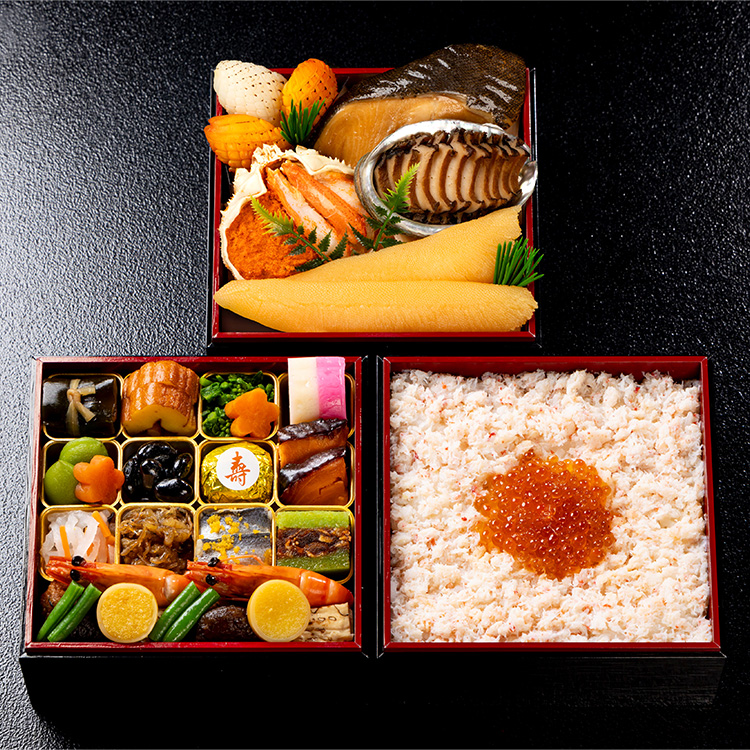 ５１１＜下鴨茶寮×カネシメ高橋水産＞監修和風三段（冷凍）