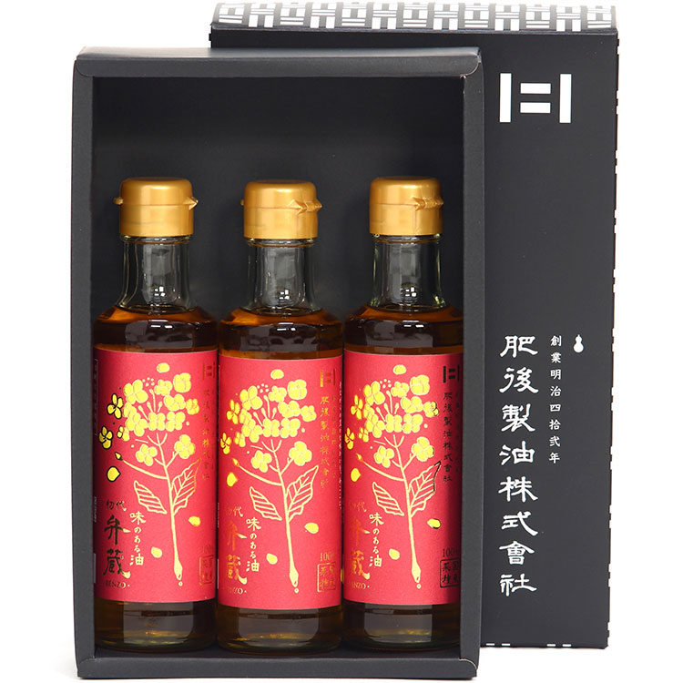 ［肥後製油］初代弁蔵１８０Ｇ×３本詰合せ