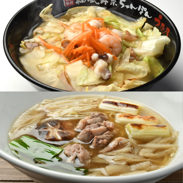 ［うた乃総本店］和風野菜ちゃんぽん＋かも吸いちゃんぽん各２食