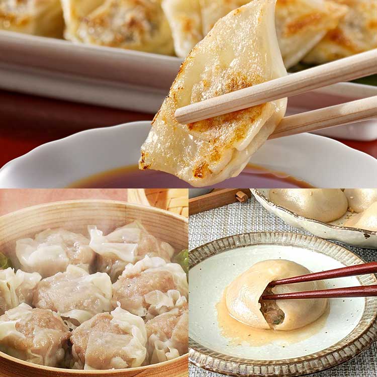 芦屋　一口餃子「壱心」と黒豚焼売と黒豚焼き小籠包セット