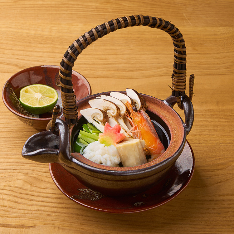 ［京料理　美濃吉］敬老の日　国産松茸の土瓶蒸し（２人前）