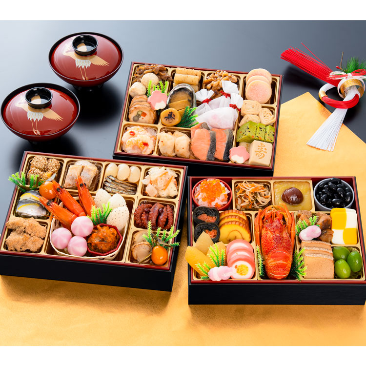 千賀屋謹製　迎春おせち料理「天寿千」和風三段重