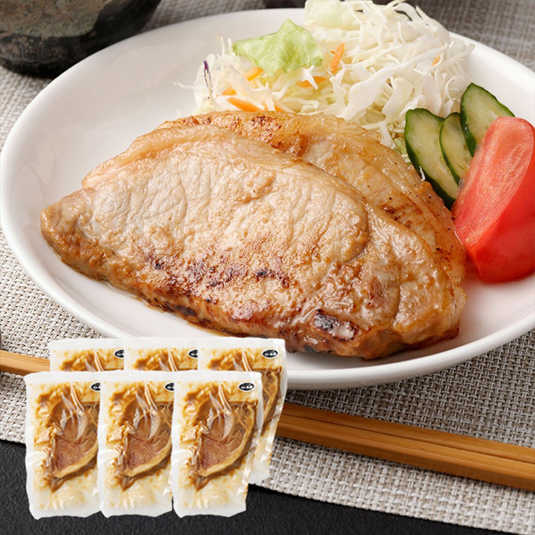 ［薩摩川内市観光物産協会］黒豚ロース肉の味噌漬け×６袋