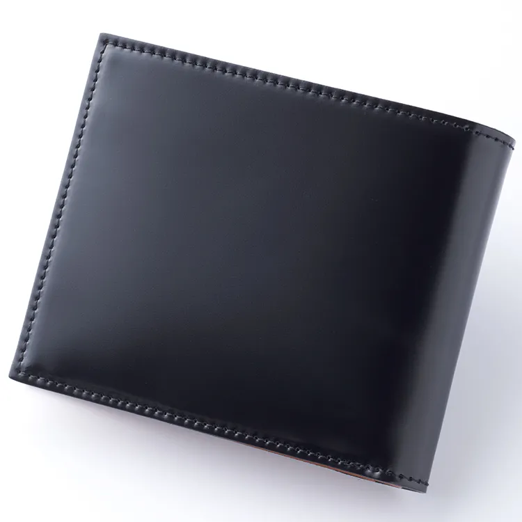 ［プレリー］（コードバン 1957）二つ折り財布 黒 ★［プレリー］（コードバン １９５７）二つ折り財布 黒