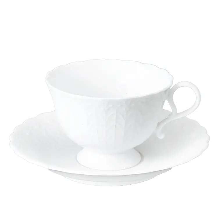 ＜小田急＞ ナルミ ★［NARUMI］シルキーホワイト ティーコーヒー碗皿 ★［ＮＡＲＵＭＩ］シルキーホワイト ティーコーヒー碗皿画像