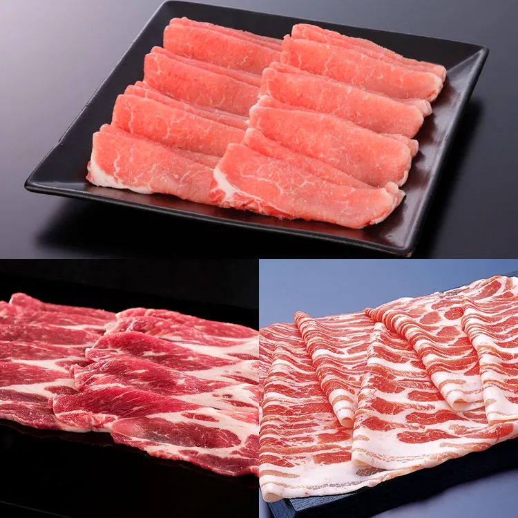 ★［柿安本店］プレミアムあぐー　しゃぶしゃぶ　３種セット　各３００ｇ合計９００ｇ（ロース・肩ロース・バラ）