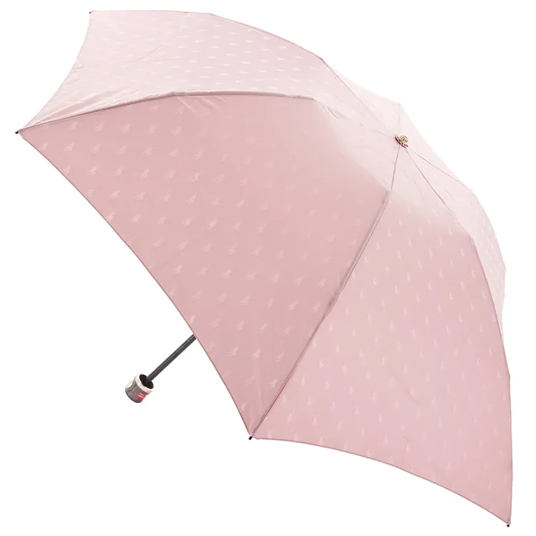 ［ポロラルフローレン］ポロポニーロゴジャカード婦人折り畳みミニ雨傘（10326‐02‐30）（配送箱付） ペールピンク ［ポロラルフローレン］ポロポニーロゴジャ