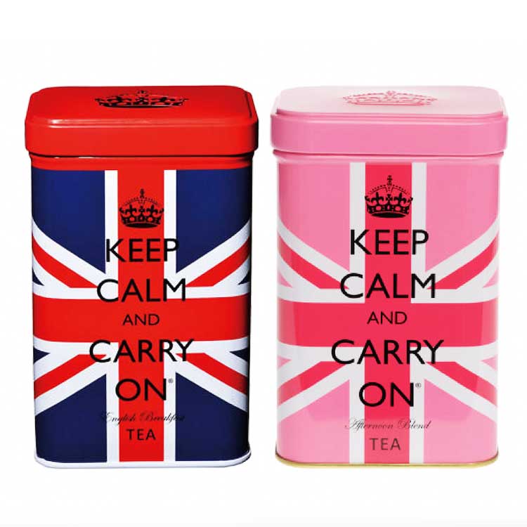 ［KEEP CALM AND CARRY ON］ユニオンジャック 缶入り紅茶セット