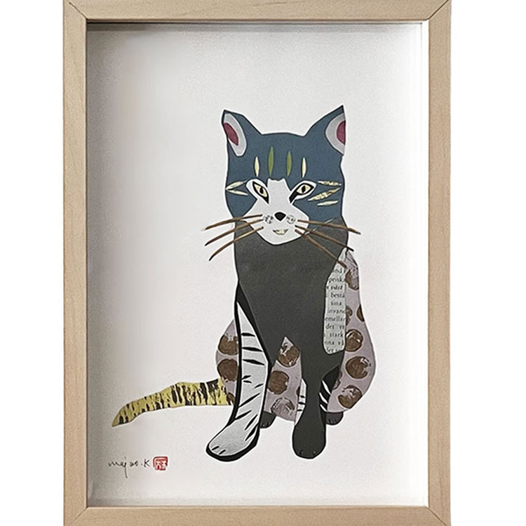 ［ｎｅｋｏ－ｔｏ－ｋｙｏ］川上麻衣子　イラストプリント画