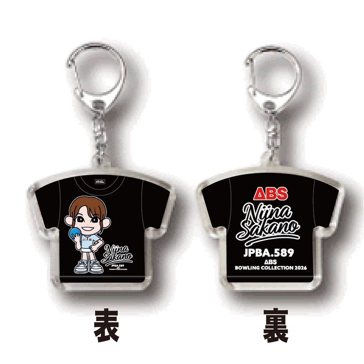人気女子プロボウラー　坂野ニイナ　キャラＴシャツキーホルダー