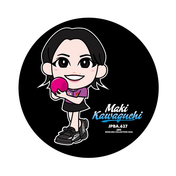 人気女子プロボウラー　川口茉紀　ステッカー