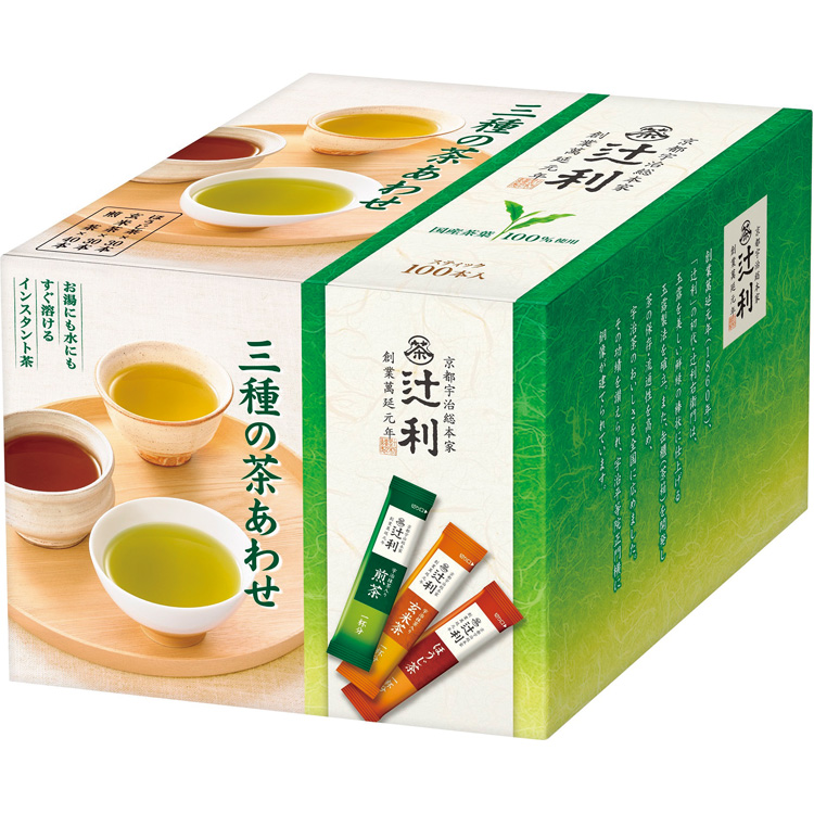 ＜辻利＞三種の茶あわせスティック（１００Ｐ）