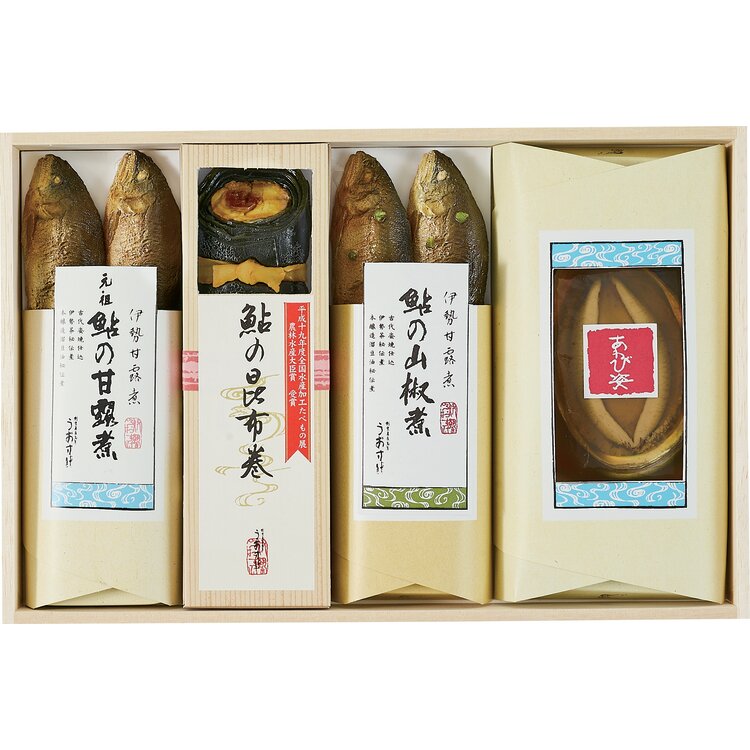 ＜うおすけ＞　あわび・鮎の甘露煮　夏の恵み