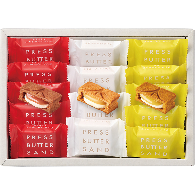 ＜プレスバターサンド＞バターサンド３種（あまおう苺・檸檬）