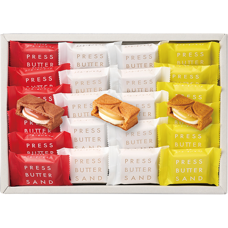 ＜プレスバターサンド＞バターサンド３種（あまおう苺・檸檬）Ｌ