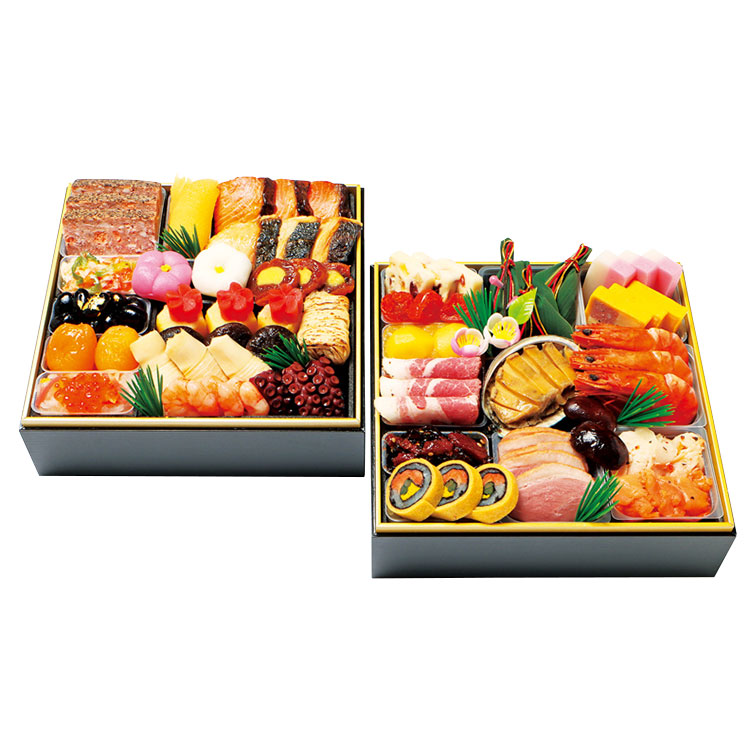 １００＜京・料亭　わらびの里＞和洋おせち料理　二段重