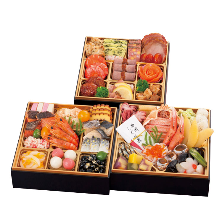 １２９＜個室和食　東山＞監修和洋おせち料理　三段重