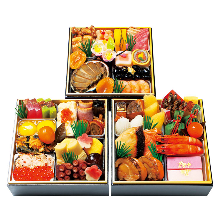 ２２１＜京・料亭　わらびの里＞和風おせち料理　三段