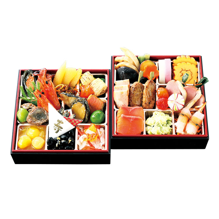 ３１９＜鮎家＞監修和風おせち料理二段重（冷凍）