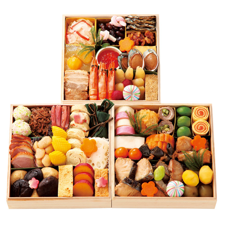 ３２９＜京料理　美濃吉＞おせち料理　三段重（冷凍）