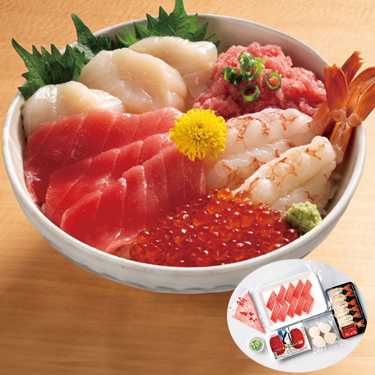 ４２４＜カネトモ＞海鮮五色丼セット（３・４人前）（冷凍）