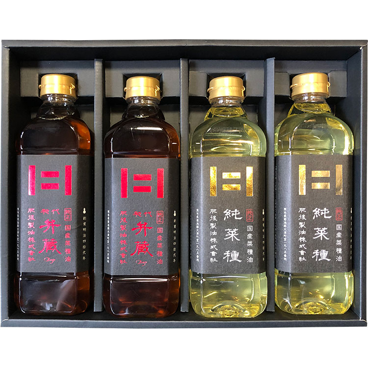 ［肥後製油］国産菜種油厳選詰合せ４本セット