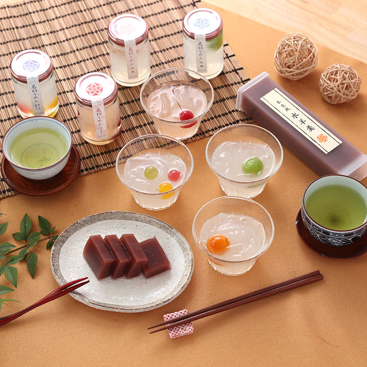 ［ふみこ農園］涼菓　葛切りめんと水羊羹詰合せ