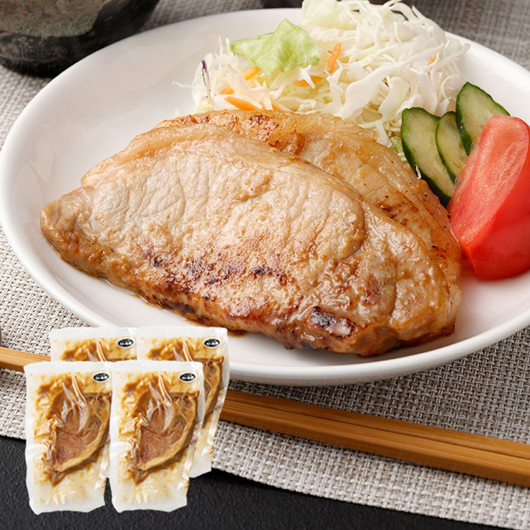［薩摩川内市観光物産協会］黒豚ロース肉の味噌漬け×４袋