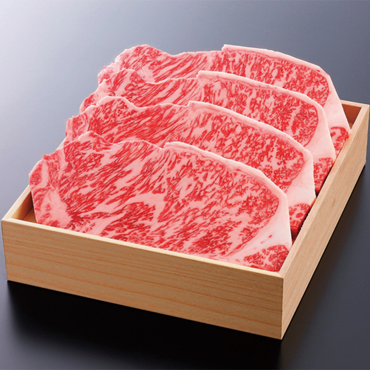 ★［柿安本店］黒毛和牛　サーロインステーキ用（木目調箱包装）