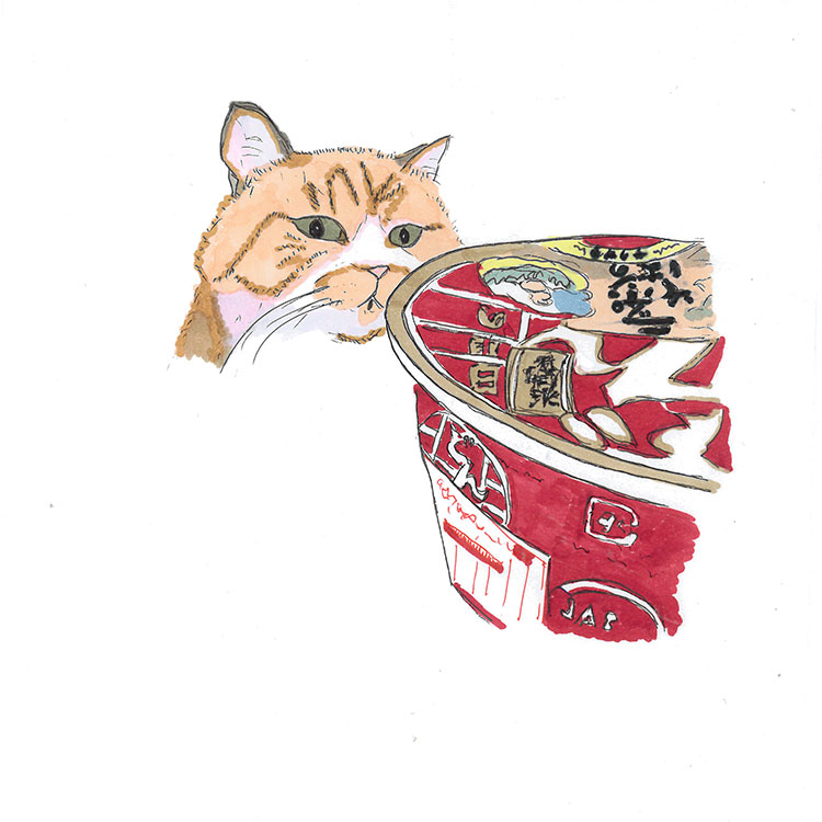 ［ｎｅｋｏ－ｔｏ－ｋｙｏ］川上麻衣子　イラストプリント画．　Ａ　　ＧＵＲＩ