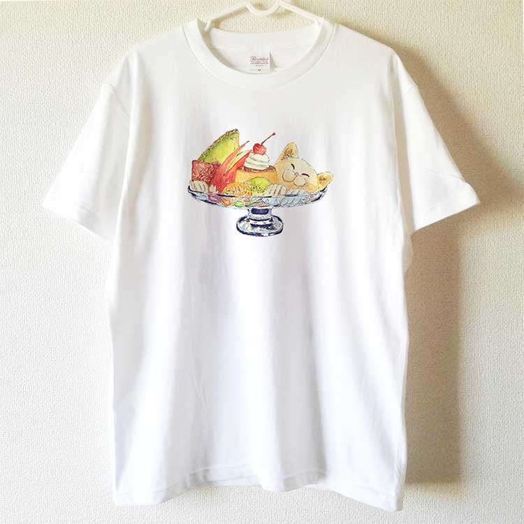 ［オトン］猫のプリンアラモードＴシャツ　Ｓサイズ