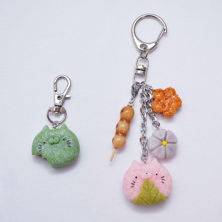 ［まがり屋］ねこ和菓子セット（桜餅・よもぎ大福）