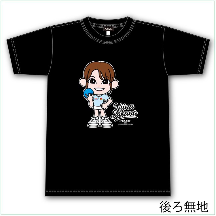 ［小田急百貨店×ＡＢＳ］人気女子プロボウラー　坂野ニイナ　プロ限定キャラＴシャツ　Ｍ